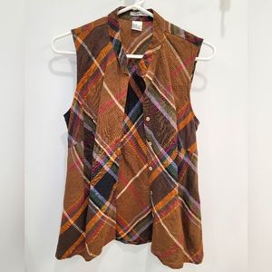 Women's Check Cardigan Vest